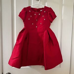 Mayoral Girls Red Special Occasion Embellished Dress Flower Sequins Size 4